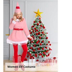 Elf Costume Christmas Cosplay Costume Full Set, XL